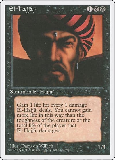 El Hajjaj Fourth Edition Magic card