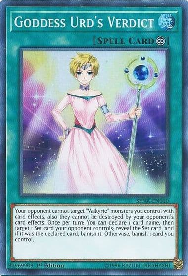Goddess Urds Verdict Shadows in Valhalla Yu-Gi-Oh! card