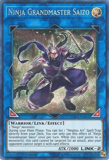 Ninja Grandmaster Saizo Shadows in Valhalla Yu-Gi-Oh! card