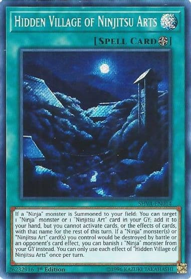 Hidden Village of Ninjitsu Arts Shadows in Valhalla Yu-Gi-Oh! card
