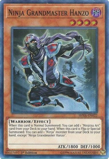 Ninja Grandmaster Hanzo Shadows in Valhalla Yu-Gi-Oh! card