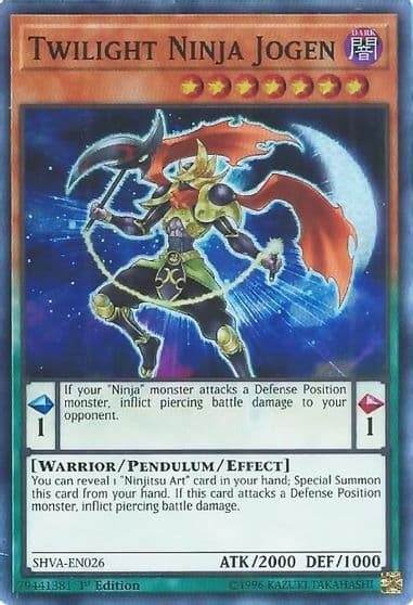 Twilight Ninja Jogen Shadows in Valhalla Yu-Gi-Oh! card