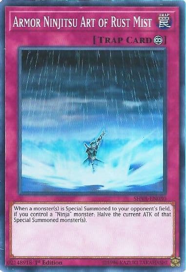 Armor Ninjitsu Art of Rust Mist Shadows in Valhalla Yu-Gi-Oh! card
