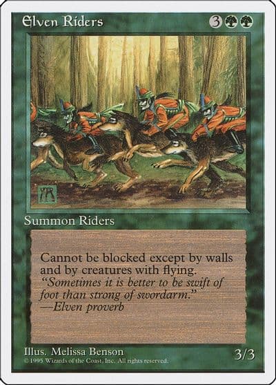 Elven Riders Fourth Edition Magic card
