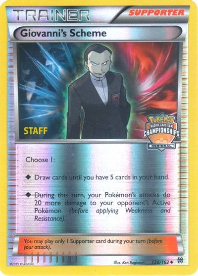 Giovanni's Scheme (Regional Championships) [Staff] League & Championship Cards Pokemon card