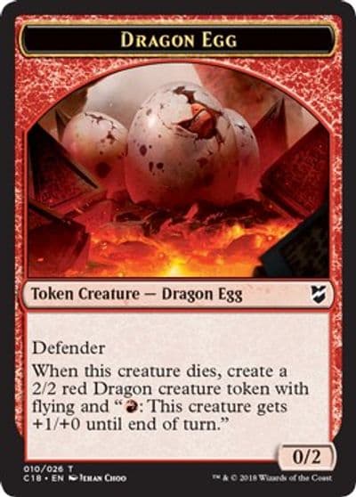 Dragon Egg Dragon Double Sided Token Commander 2018 Magic card