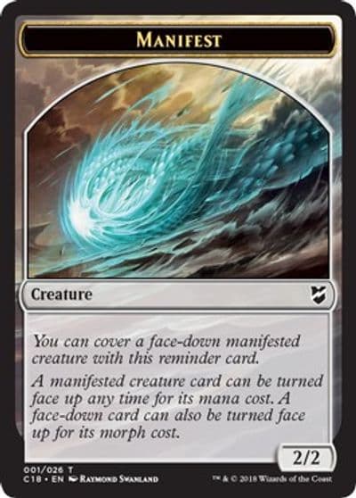 Manifest Angel Double Sided Token Commander 2018 Magic card