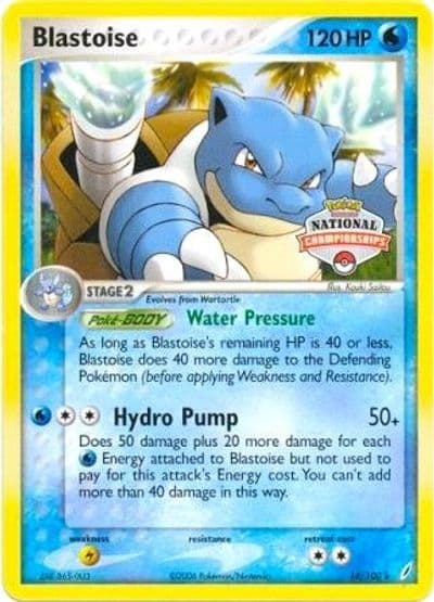 Blastoise (National Championships) League & Championship Cards Pokemon card
