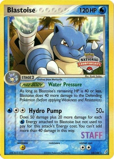 Blastoise (National Championships) [Staff] League & Championship Cards Pokemon card