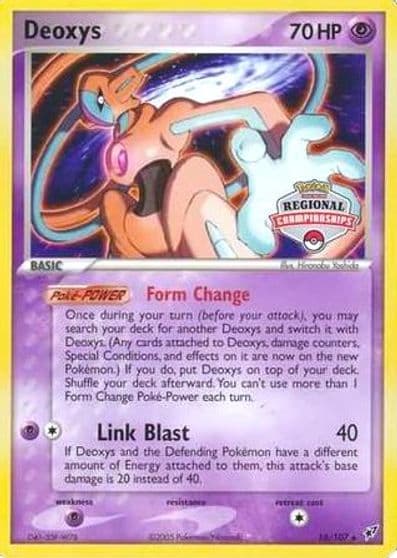 Deoxys (Regional Championships) League & Championship Cards Pokemon card