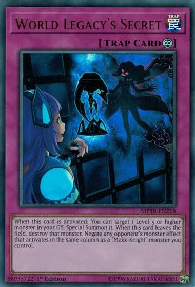 World Legacys Secret 2018 Mega-Tins Mega Pack Yu-Gi-Oh! card