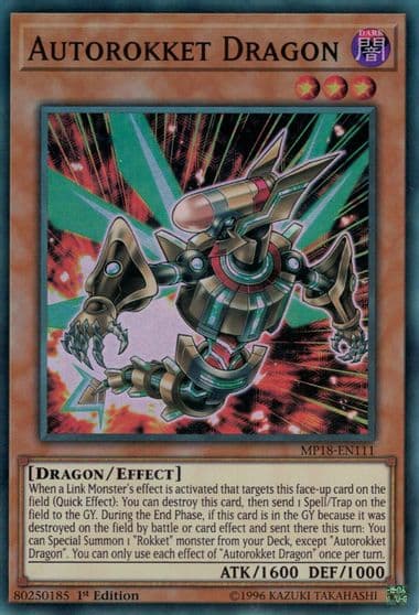 Autorokket Dragon 2018 Mega-Tins Mega Pack Yu-Gi-Oh! card