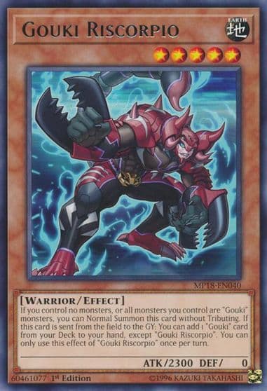 Gouki Riscorpio 2018 Mega-Tins Mega Pack Yu-Gi-Oh! card