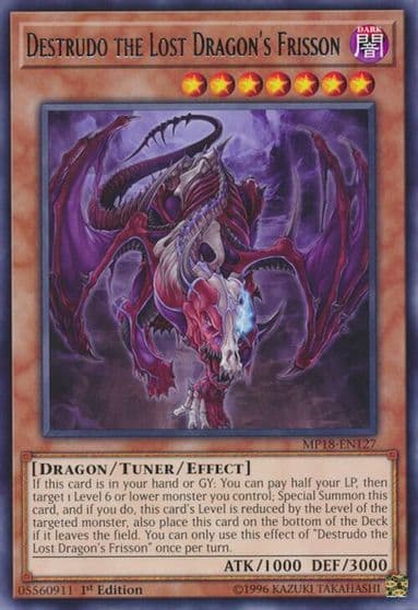 Destrudo the Lost Dragons Frisson 2018 Mega-Tins Mega Pack Yu-Gi-Oh! card