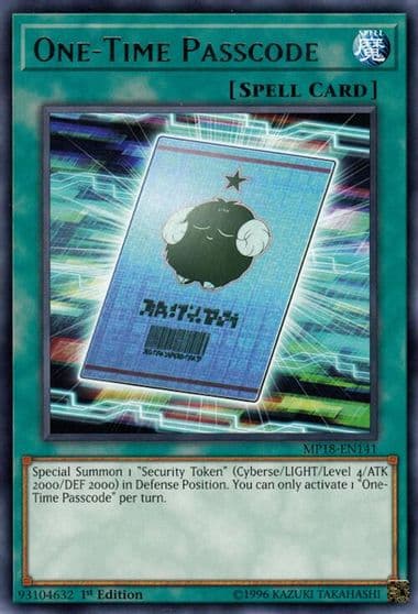 One Time Passcode 2018 Mega-Tins Mega Pack Yu-Gi-Oh! card