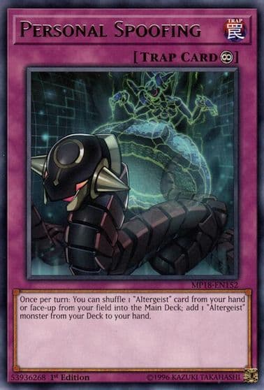 Personal Spoofing 2018 Mega-Tins Mega Pack Yu-Gi-Oh! card