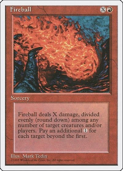 Fireball Fourth Edition Magic card