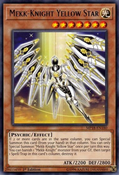 Mekk Knight Yellow Star 2018 Mega-Tins Mega Pack Yu-Gi-Oh! card