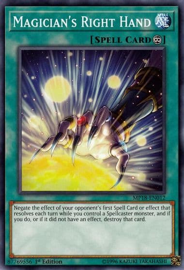 Magicians Right Hand 2018 Mega-Tins Mega Pack Yu-Gi-Oh! card