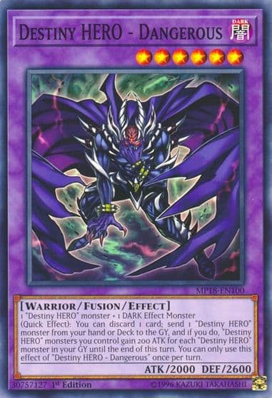 Destiny HERO Dangerous 2018 Mega-Tins Mega Pack Yu-Gi-Oh! card