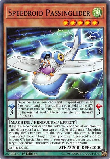 Speedroid Passinglider 2018 Mega-Tins Mega Pack Yu-Gi-Oh! card