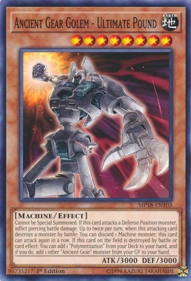 Ancient Gear Golem Ultimate Pound 2018 Mega-Tins Mega Pack Yu-Gi-Oh! card
