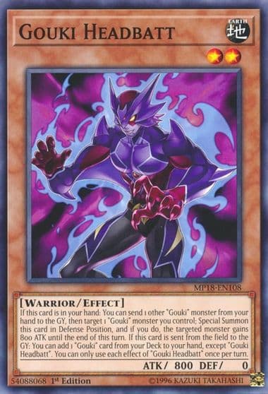 Gouki Headbatt 2018 Mega-Tins Mega Pack Yu-Gi-Oh! card