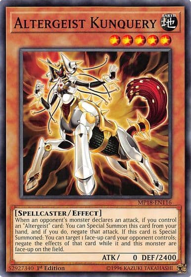 Altergeist Kunquery 2018 Mega-Tins Mega Pack Yu-Gi-Oh! card