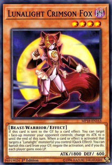 Lunalight Crimson Fox 2018 Mega-Tins Mega Pack Yu-Gi-Oh! card