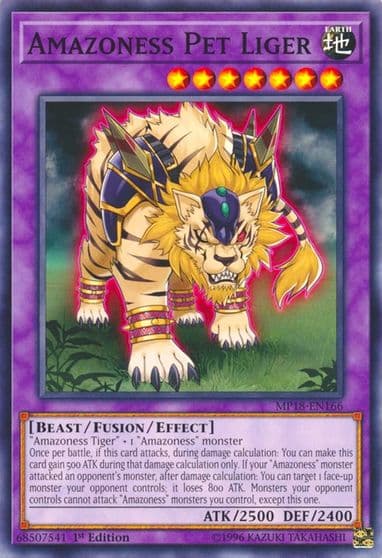 Amazoness Pet Liger 2018 Mega-Tins Mega Pack Yu-Gi-Oh! card