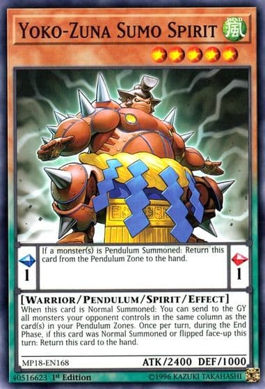 Yoko Zuna Sumo Spirit 2018 Mega-Tins Mega Pack Yu-Gi-Oh! card