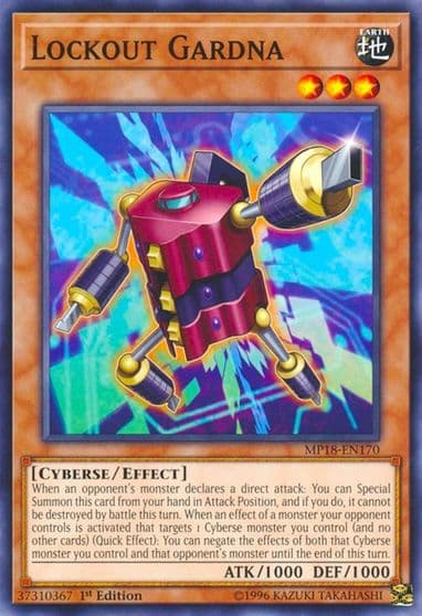 Lockout Gardna 2018 Mega-Tins Mega Pack Yu-Gi-Oh! card