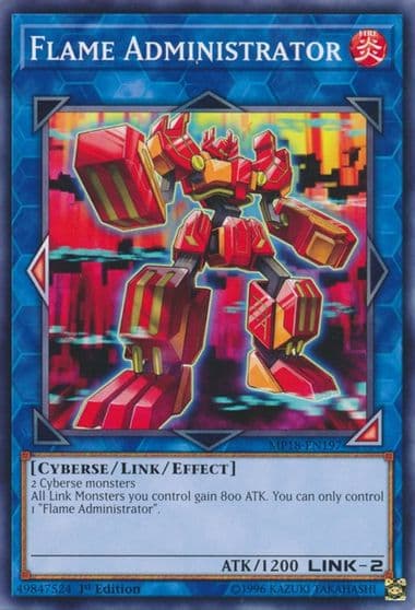 Flame Administrator 2018 Mega-Tins Mega Pack Yu-Gi-Oh! card