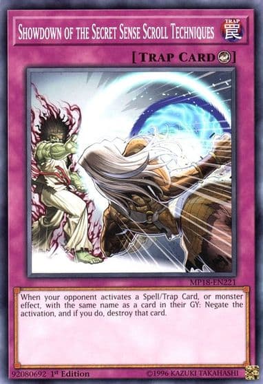 Showdown of the Secret Sense Scroll Techniques 2018 Mega-Tins Mega Pack Yu-Gi-Oh! card