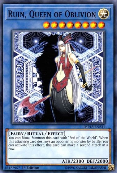 Ruin Queen of Oblivion 2018 Mega-Tins Mega Pack Yu-Gi-Oh! card
