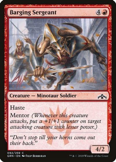 Barging Sergeant Guilds of Ravnica Magic card
