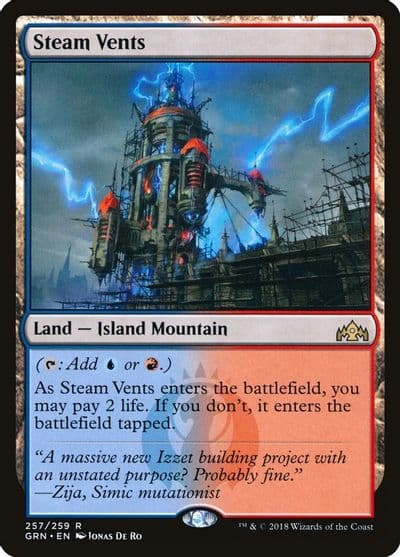 Steam Vents Guilds of Ravnica Magic card