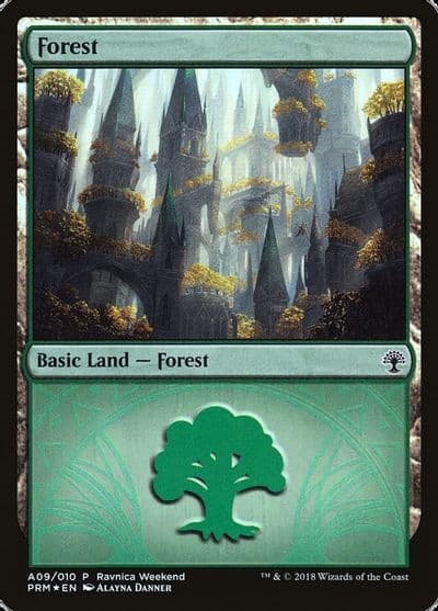 Forest Selesnya A09 Launch Party & Release Event Promos Magic card
