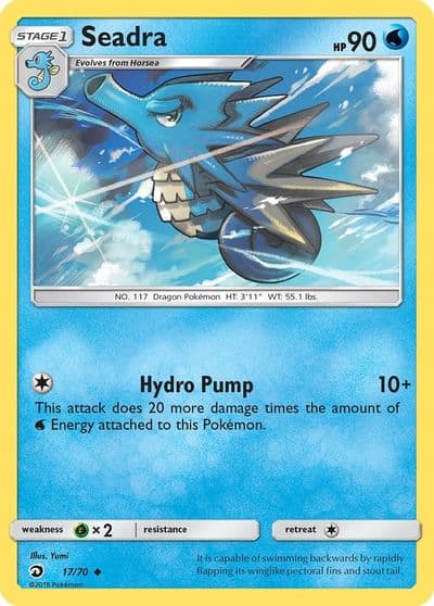 Seadra Dragon Majesty Pokemon card