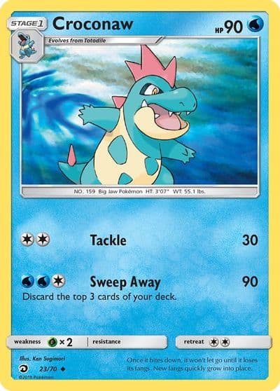 Croconaw Dragon Majesty Pokemon card