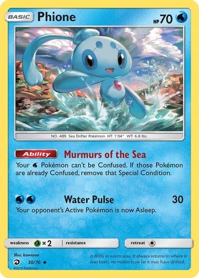 Phione Dragon Majesty Pokemon card