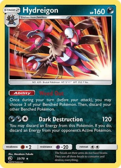 Hydreigon Dragon Majesty Pokemon card