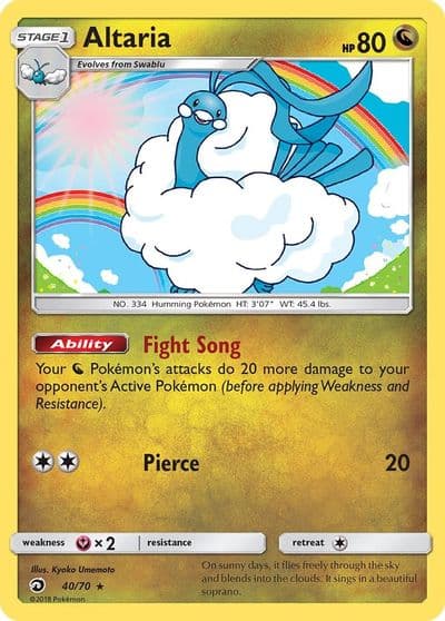 Altaria Dragon Majesty Pokemon card