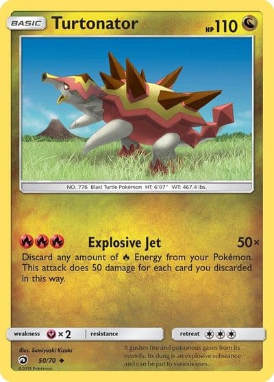 Turtonator Dragon Majesty Pokemon card