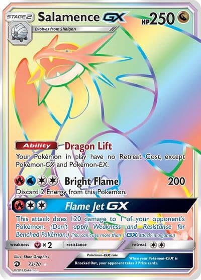 Salamence GX (Secret) Dragon Majesty Pokemon card