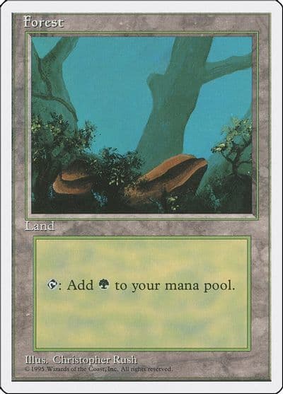 Forest A Fourth Edition Magic card