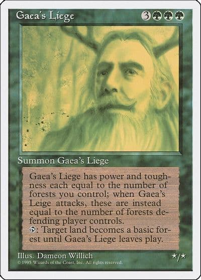 Gaeas Liege Fourth Edition Magic card