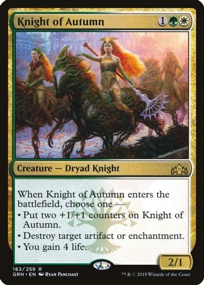 Knight of Autumn Guilds of Ravnica Magic card