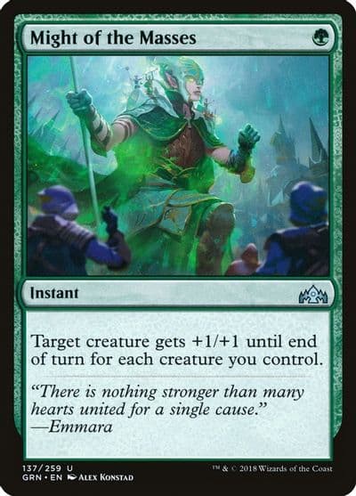 Might of the Masses Guilds of Ravnica Magic card