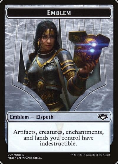 Emblem Elspeth Knight Errant Mythic Edition: Guilds of Ravnica Magic card
